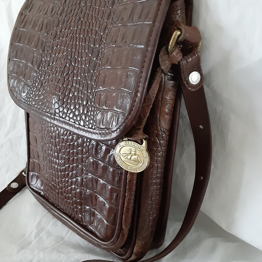 Vintage croc alligator cross body bag Brahmin - Picture 4 of 16